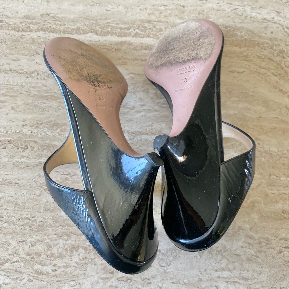 Vintage Prada Thong Sandal Wedge Heels - Picture 9 of 9